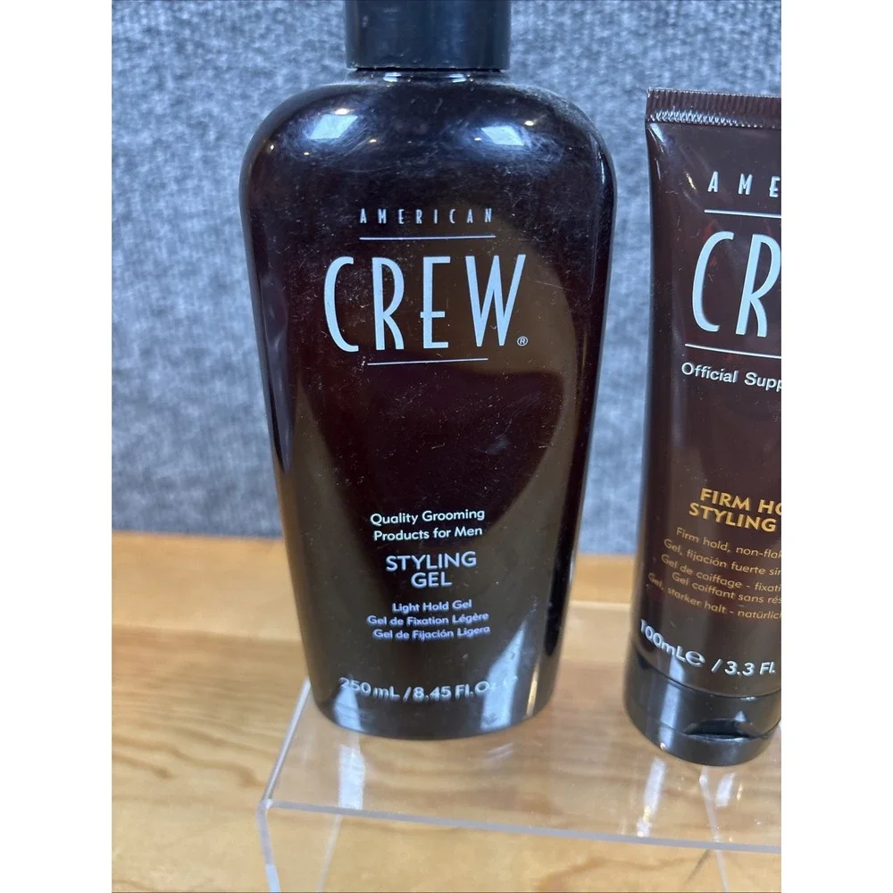American Crew Light Hold Styling Gel 8.45 oz~And Firm Hold Styling Gel 3.3 fl oz